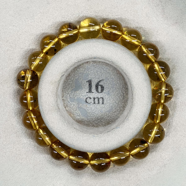[One of a kind] 10mm Blue Amber Bracelet Juzu Handmade