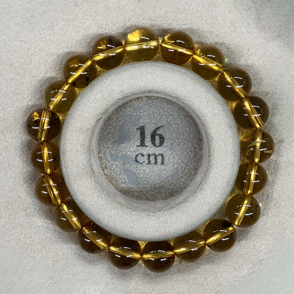 [One of a kind] 10mm Blue Amber Bracelet Juzu Handmade