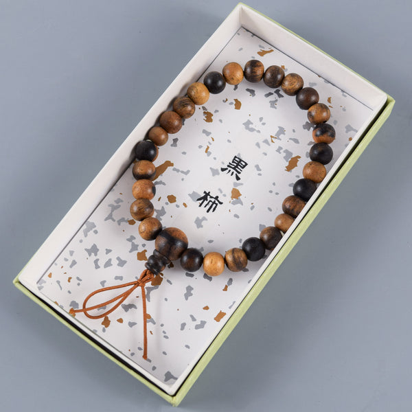 8mm / 13mm Black Kaki Persimmon Wood Bracelet