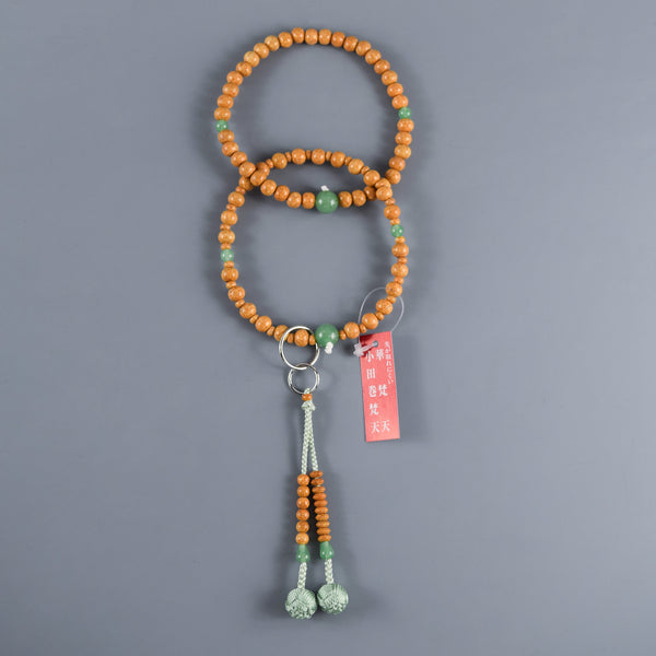 Jōdo 24cm Indian Bodhi Seed Wood & Aventurine Juzu Prayer beads
