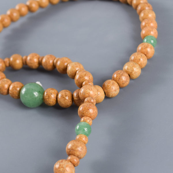 Jōdo 24cm Indian Bodhi Seed Wood & Aventurine Juzu Prayer beads