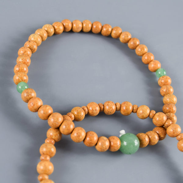 Jōdo 24cm Indian Bodhi Seed Wood & Aventurine Juzu Prayer beads