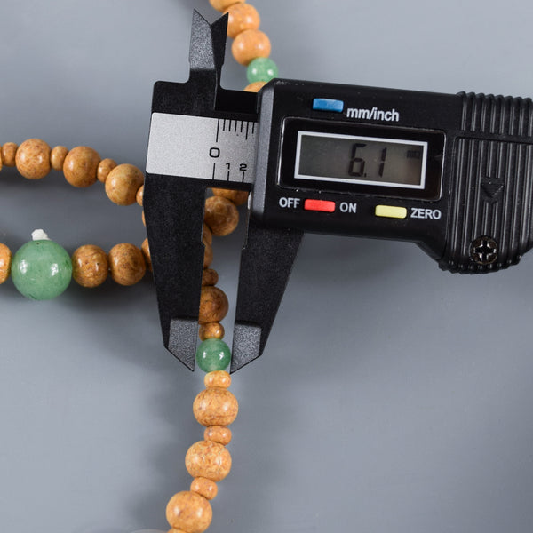 Jōdo 24cm Indian Bodhi Seed Wood & Aventurine Juzu Prayer beads