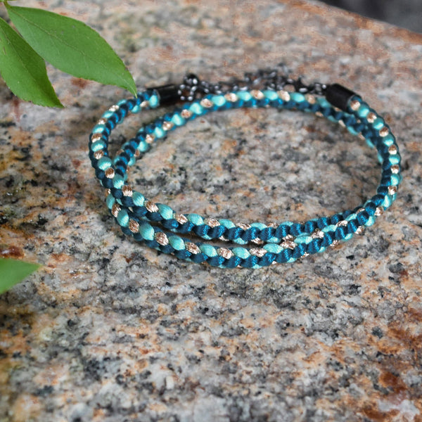 Kiminonawa "Your Name" Japanese Kumihimo Silk Braided Double bracelet