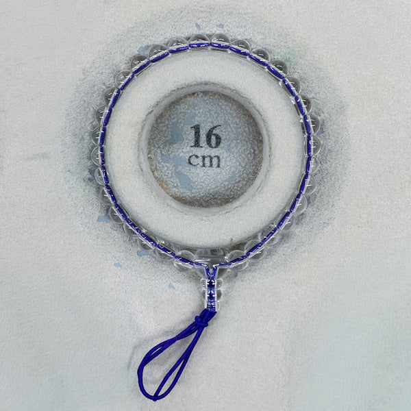 6mm 本水晶腕輪 ブレスレット クリアクォーツ ゴム紐 7色