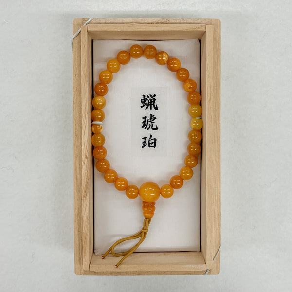 [One of a kind] 7mm Honey Amber Beads Bracelet