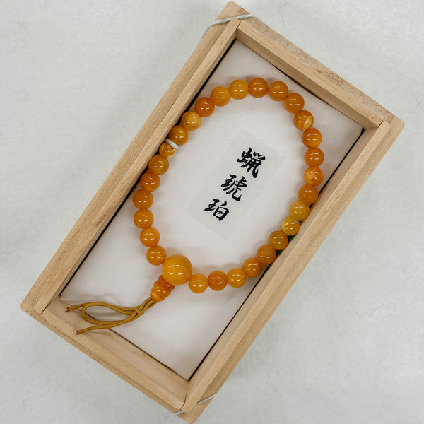 [One of a kind] 7mm Honey Amber Beads Bracelet
