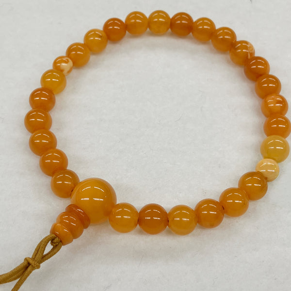 [One of a kind] 7mm Honey Amber Beads Bracelet