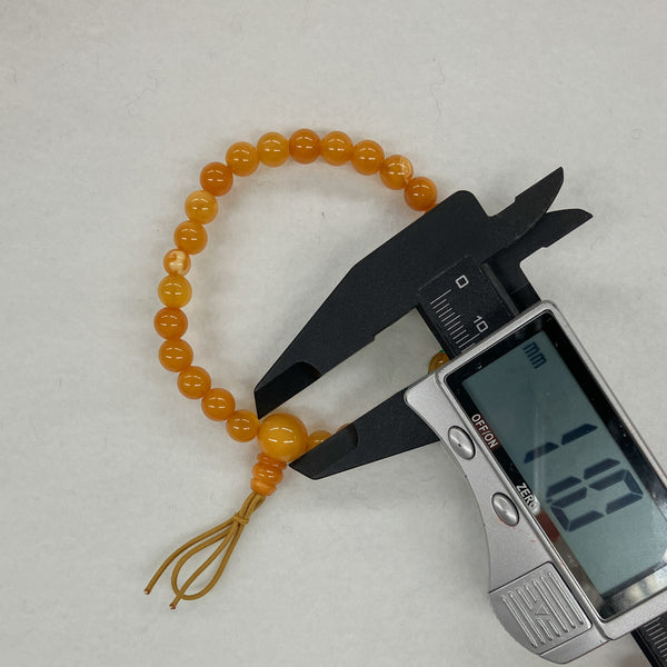 [One of a kind] 7mm Honey Amber Beads Bracelet