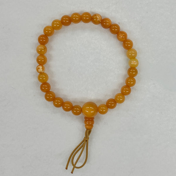 [One of a kind] 7mm Honey Amber Beads Bracelet