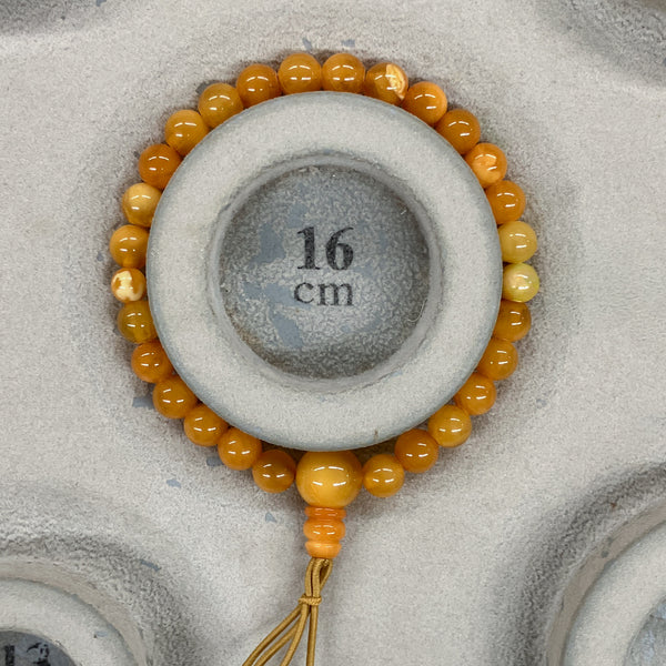 [One of a kind] 7mm Honey Amber Beads Bracelet
