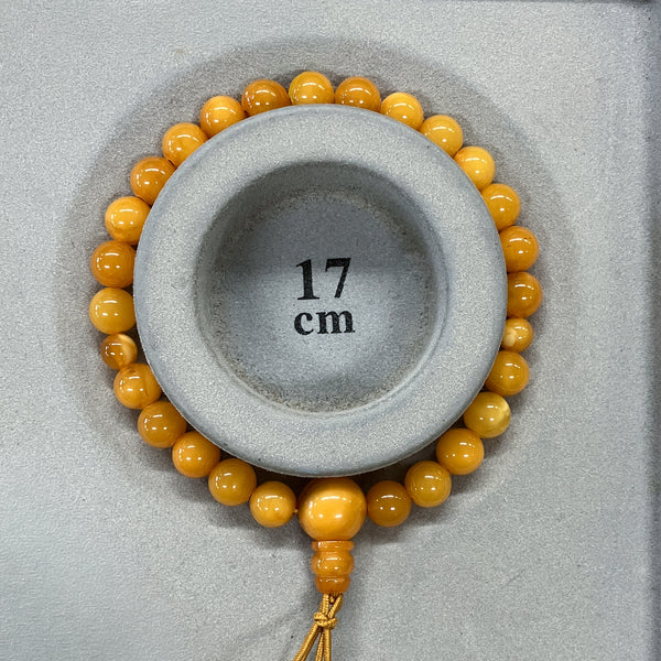 [One of a kind] 7mm Honey Amber Beads Bracelet K158