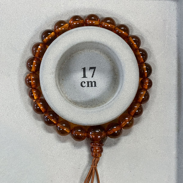 [One of a kind] 9mm Nature Amber Bracelet K159