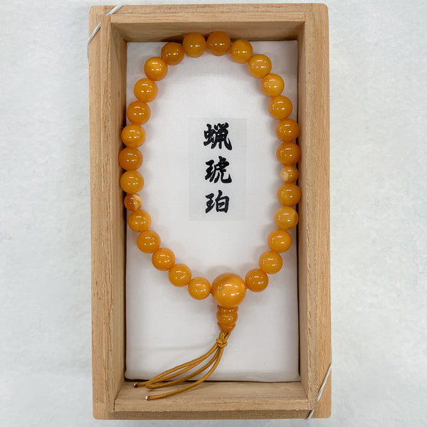 [One of a kind] 7mm Honey Amber Beads Bracelet K158