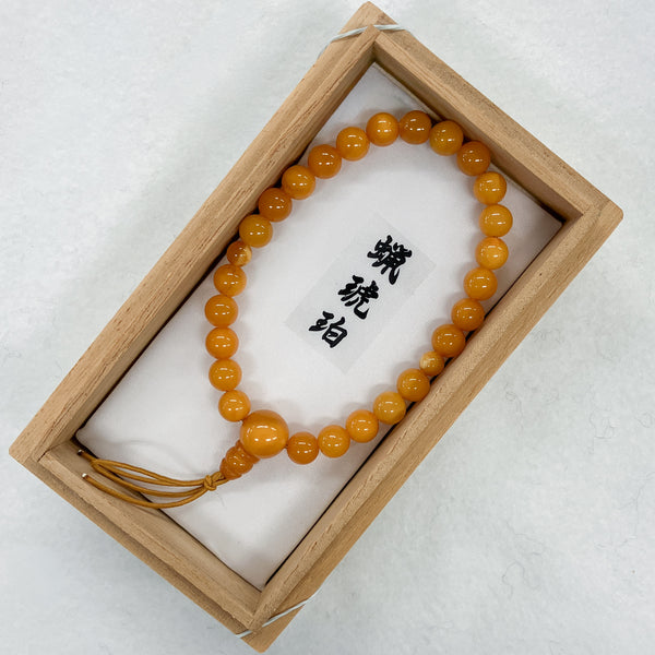 [One of a kind] 7mm Honey Amber Beads Bracelet K158