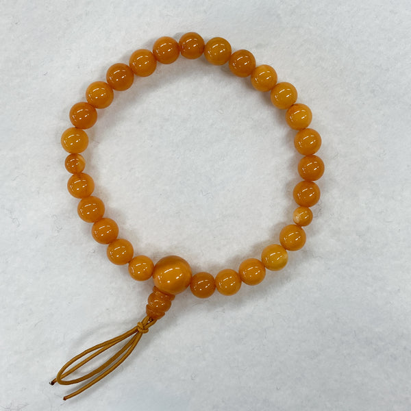 [One of a kind] 7mm Honey Amber Beads Bracelet K158
