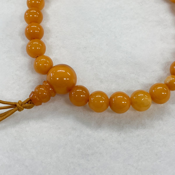 [One of a kind] 7mm Honey Amber Beads Bracelet K158