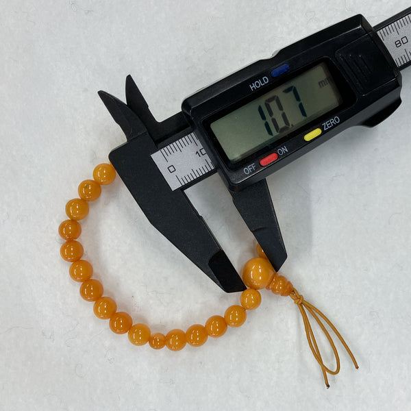 [One of a kind] 7mm Honey Amber Beads Bracelet K158