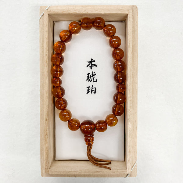[One of a kind] 9mm Nature Amber Bracelet K159