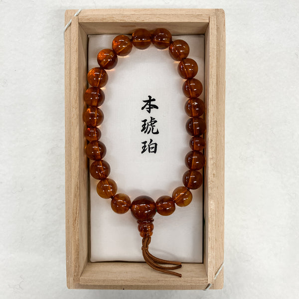 [One of a kind] 9mm Nature Amber Bracelet K159