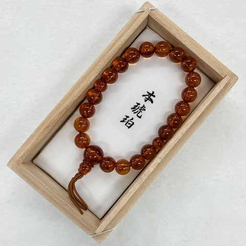 [One of a kind] 9mm Nature Amber Bracelet K159