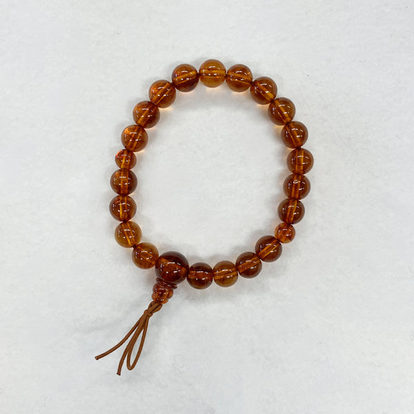 [One of a kind] 9mm Nature Amber Bracelet K159