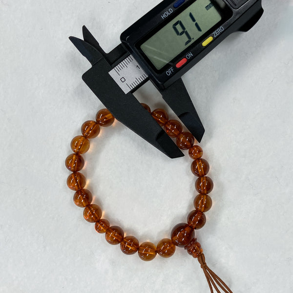 [One of a kind] 9mm Nature Amber Bracelet K159