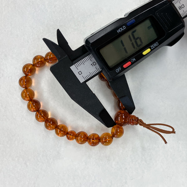 [One of a kind] 9mm Nature Amber Bracelet K159