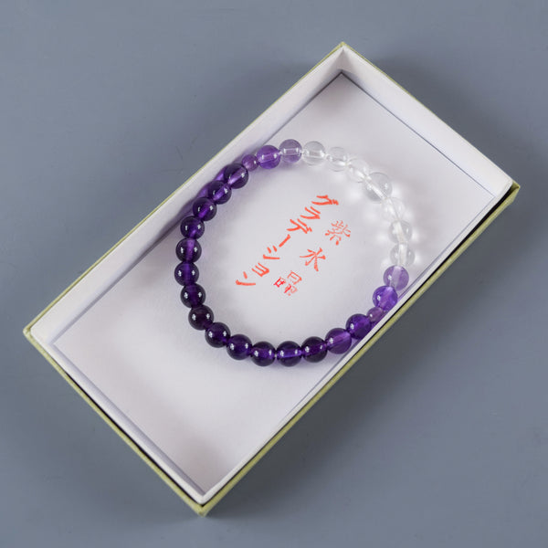 7mm Amethyst Quartz Gradation Bracelet