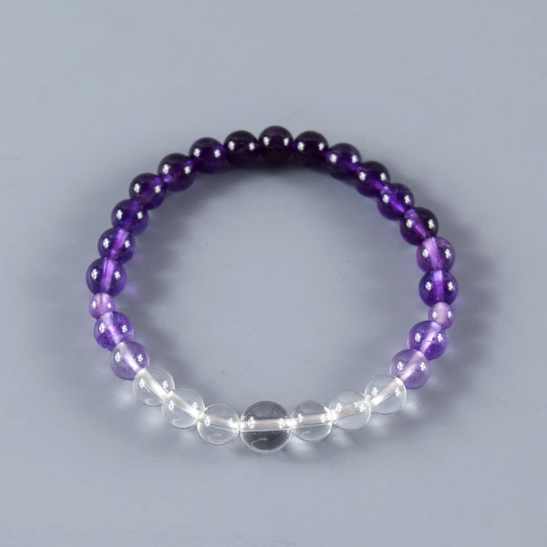 7mm Amethyst Quartz Gradation Bracelet