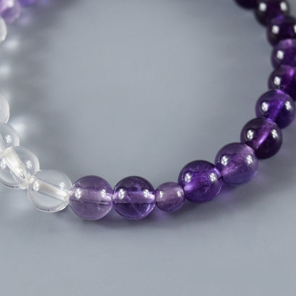 7mm Amethyst Quartz Gradation Bracelet
