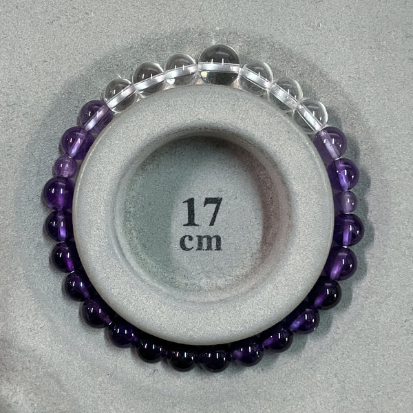 7mm Amethyst Quartz Gradation Bracelet