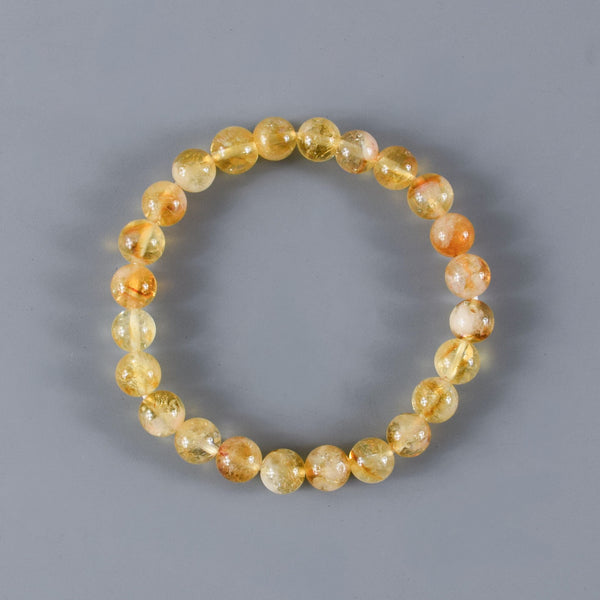 8毫米 黄水晶 手链 手串 天然石