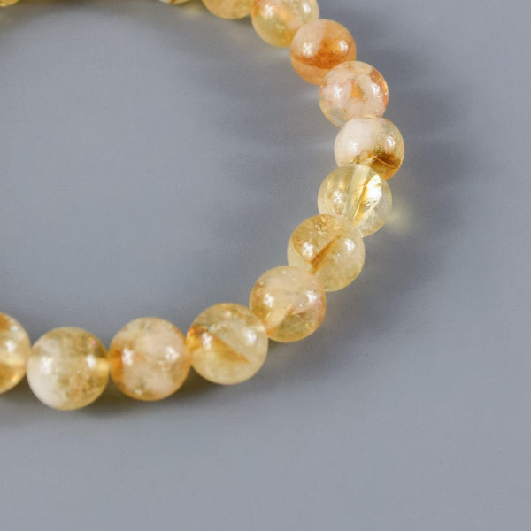 8毫米 黄水晶 手链 手串 天然石