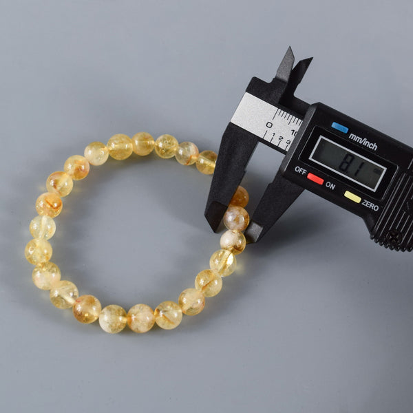 8毫米 黄水晶 手链 手串 天然石