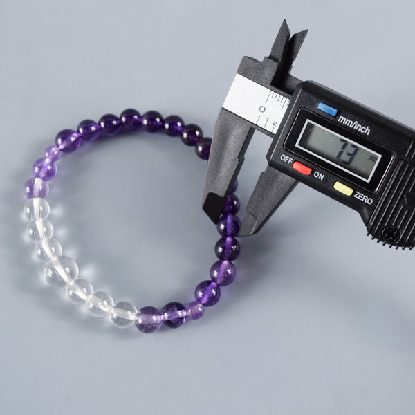 7mm Amethyst Quartz Gradation Bracelet