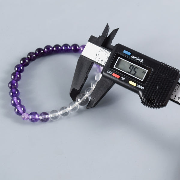 7mm Amethyst Quartz Gradation Bracelet