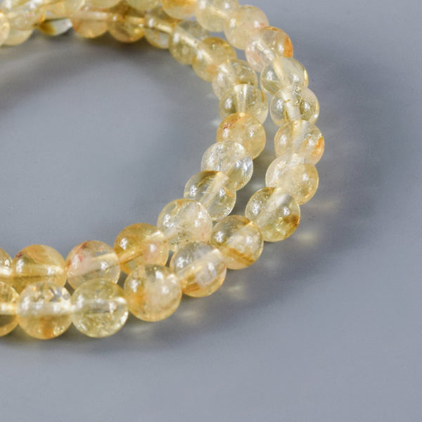 6毫米 黄水晶 双圈 手链 手串 天然石