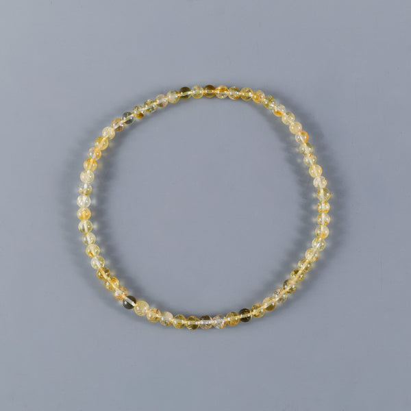 6毫米 黄水晶 双圈 手链 手串 天然石