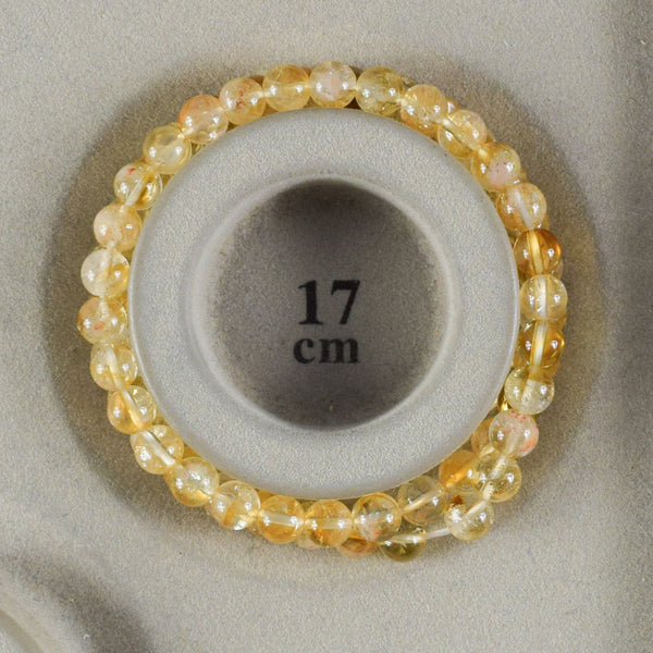 6毫米 黄水晶 双圈 手链 手串 天然石
