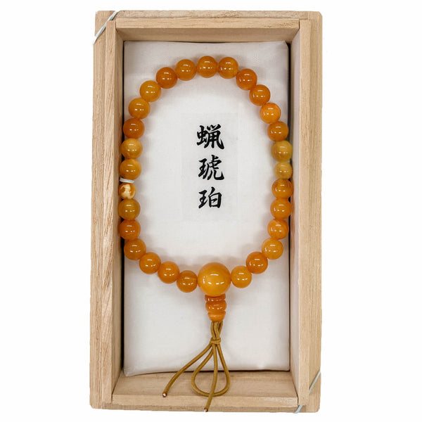 [One of a kind] 6.5mm Honey Amber Beads Bracelet