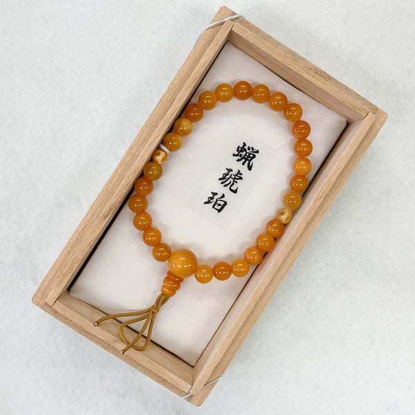 [One of a kind] 6.5mm Honey Amber Beads Bracelet