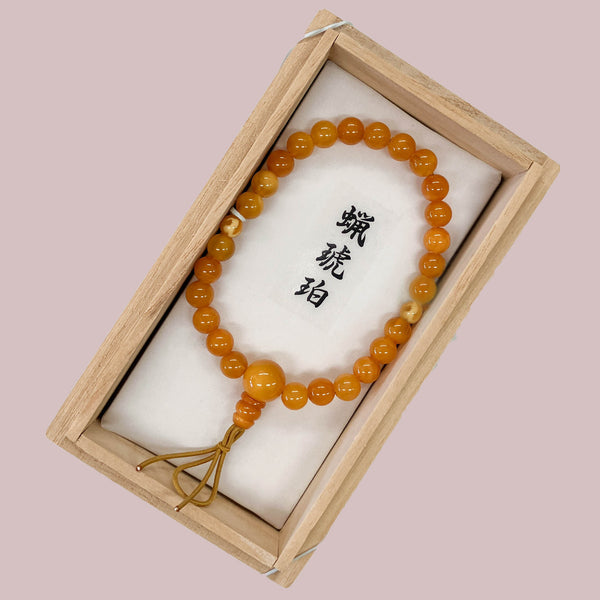 [One of a kind] 6.5mm Honey Amber Beads Bracelet