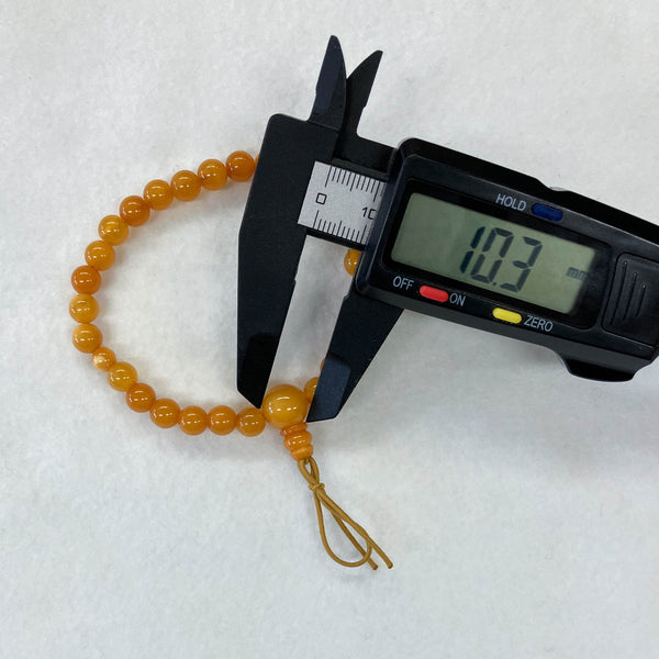 [One of a kind] 6.5mm Honey Amber Beads Bracelet