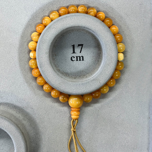 [One of a kind] 6.5mm Honey Amber Beads Bracelet
