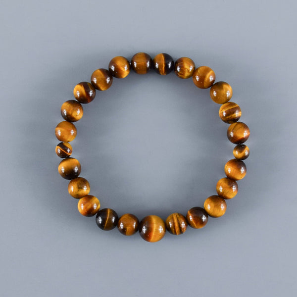 8mm Blue/Red/Brown/White Tiger Eye Bracelet 4 Colors