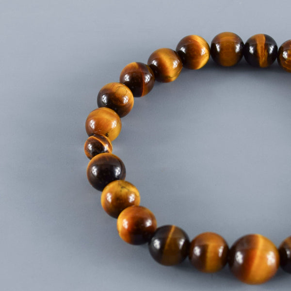 8mm Blue/Red/Brown/White Tiger Eye Bracelet 4 Colors