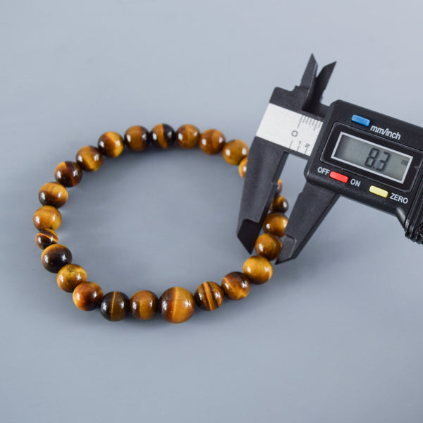 8mm Blue/Red/Brown/White Tiger Eye Bracelet 4 Colors