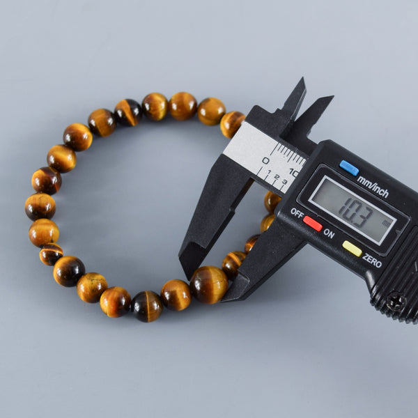 8mm Blue/Red/Brown/White Tiger Eye Bracelet 4 Colors