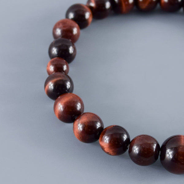 8mm Blue/Red/Brown/White Tiger Eye Bracelet 4 Colors